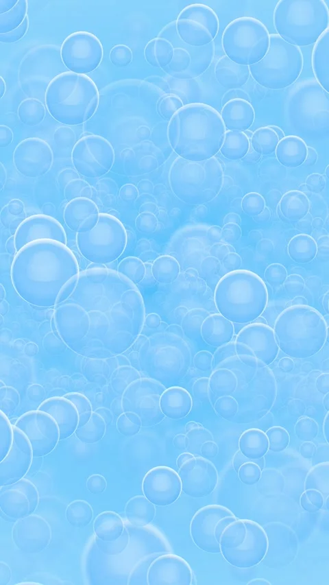 Fresh aqua bubble motion visual clear floating spheres, blue water tone, transpa Stock Footage 340469872