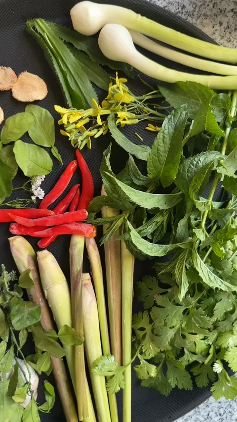 Fresh Asian Ingredients Stock Footage 312945574