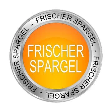 Fresh Asparagus Button - in german - 3D illustration Stock-Illustration