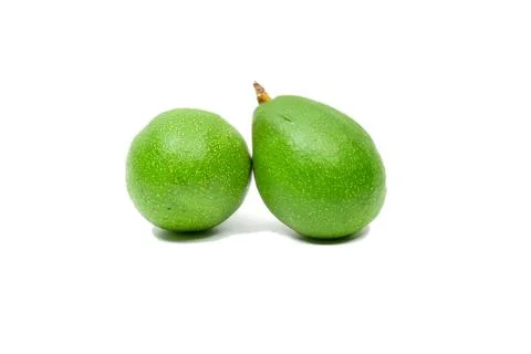 Fresh avocado fruit on white background Stock Photos