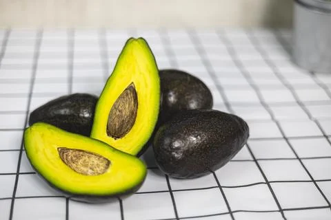 Fresh Avocado On The Table Stock Photos