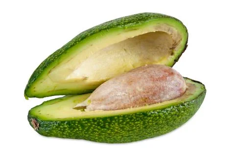 Fresh avocado on white background Stock Photos