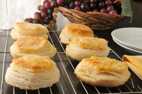Fresh baked biscuits Stock Photos