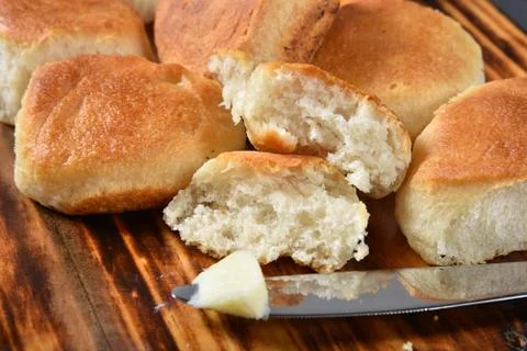 Fresh baked biscuits Stock Photos
