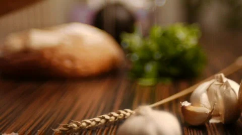 Fresh baked bread 012 Stock Footage 584962