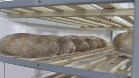 Fresh Baked Bread at the Bakery Видео 97657081