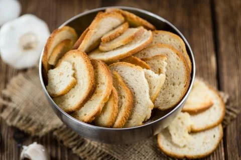 Fresh baked Bread Chips Stock Photos