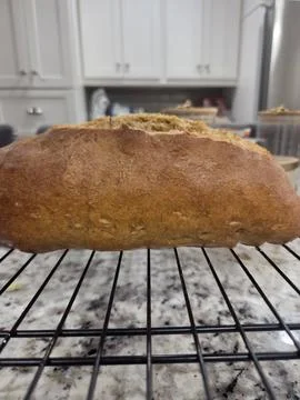 Fresh Baked Bread Cooling Stock Photos