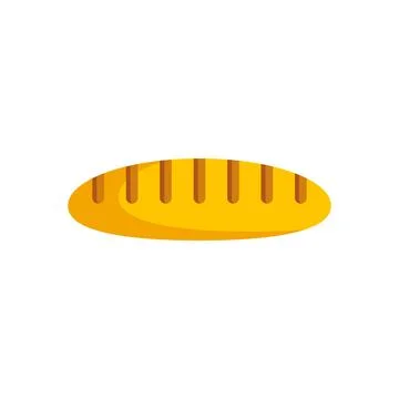 Fresh baked bread loaf offering simple design Stock Illustration