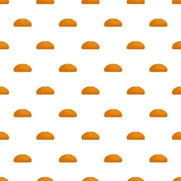 Fresh baked bread loaves repeating seamless pattern background 스톡 일러스트