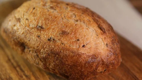 Fresh baked bread makes your hunger feel wild Stock-Footage 130116725