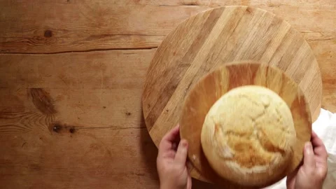Fresh baked bread placed on table 動画素材 167928943