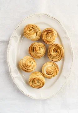 Fresh baked cruffins Stock Photos