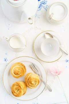 Fresh baked cruffins Stock Photos