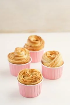 Fresh baked cruffins Stock Photos