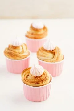 Fresh baked cruffins Stock Photos