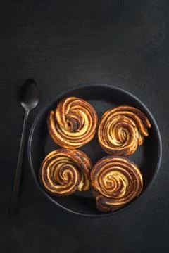 Fresh baked cruffins Stock Photos