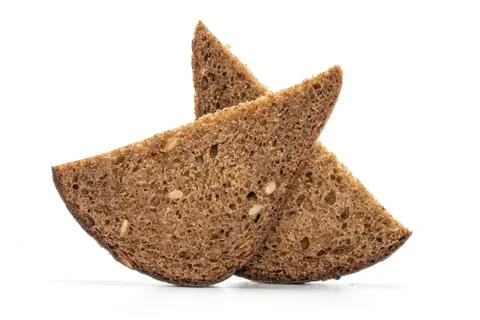 Fresh baked dark bread isolated on white Stock Photos