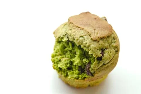 Fresh Baked Green Tea Muffin Stock Photos