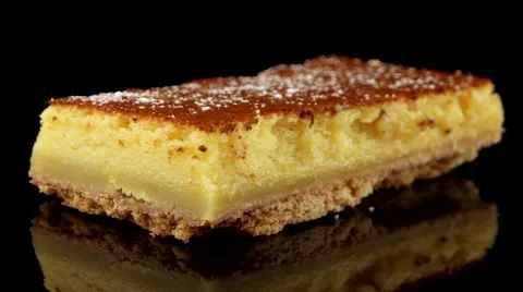 Fresh baked Lemon Bars cookie Stock Footage 58589674