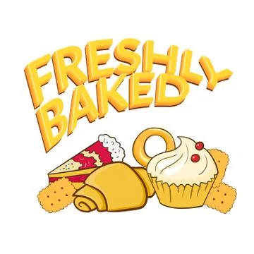 Fresh baked vector illustration Stock Illustration