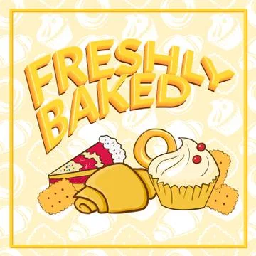 Fresh baked vector illustration Stock Illustration