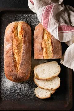 Fresh baked wheat bread Stock Photos