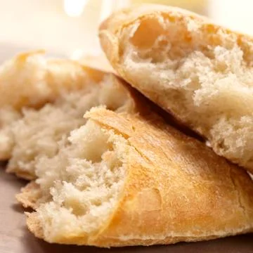 Fresh baked white bread Stock Photos