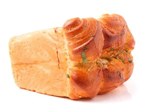 Fresh baking bread, loaf, bread tin Foto stock