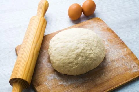 Fresh baking dough Stock Photos