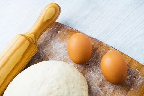 Fresh baking dough Stock Photos