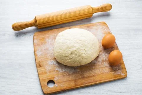 Fresh baking dough Stock Photos