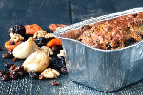 Fresh baking fruit cake Foto stock