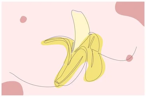 Fresh Banana Background Vector Stock Illustration