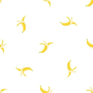 Fresh banana pattern seamless vector Stock Illustration