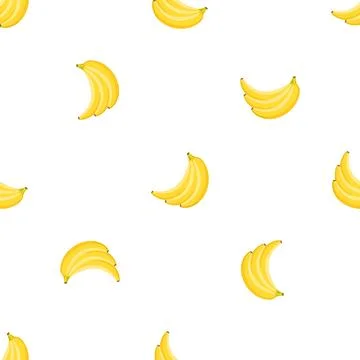 Fresh banana pattern seamless vector Stock Illustration