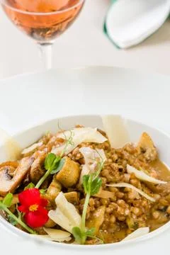 Fresh barley risotto Stock Photos