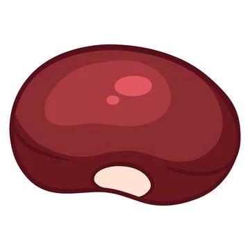 Fresh beans. Red grain beans. Ingredient for dishes. Stock Illustration
