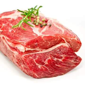 Fresh beef with herbs Stock Photos