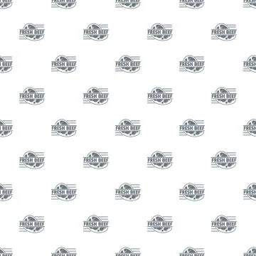 Fresh beef pattern seamless Stock Illustration