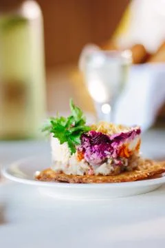 Fresh beet salad Stock Photos