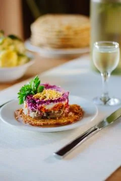 Fresh beet salad Stock Photos