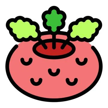 Fresh beetroot growing with vibrant green leaves Stock Illustration