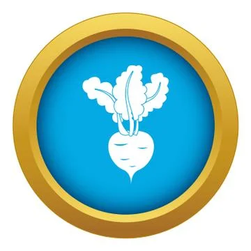 Fresh beetroot icon blue vector isolated Stock Illustration