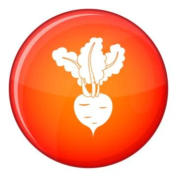 Fresh beetroot icon, flat style Stock Illustration