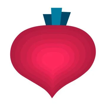 Fresh  beetroot  isolated on white background. Stock Illustration