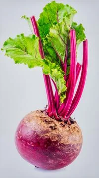 Fresh Beetroot Isolated on White Background, Beta vulgaris Deep Red Root Ve.. Stock Photos