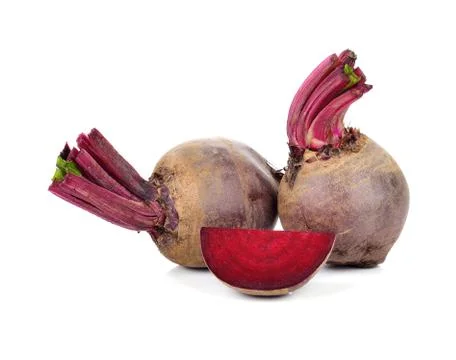 Fresh beetroot isolated on white Stock Photos