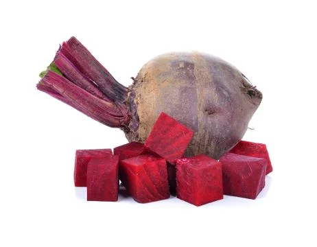 Fresh beetroot isolated on white Stock Photos