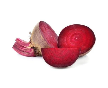 Fresh beetroot isolated on white Stock Photos
